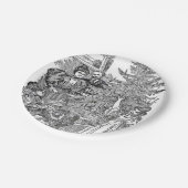 kerstfeest papieren bordje (Gekanteld)