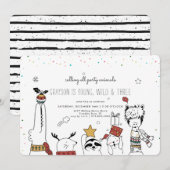 Kerstfeest Party Animal Uitnodiging (Voorkant / Achterkant)