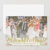 Kerstfeest | Pas getrouwd Holiday-fotokaart Feestdagenkaart (Voorkant / Achterkant)