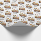 kerstfeest Pembroke Welsh Corgi (red1) Fun Cadeaupapier (Hoek)