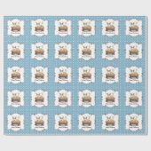 kerstfeest Pembroke Welsh Corgi (red1) Fun Cadeaupapier (Vlak)