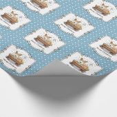 kerstfeest Pembroke Welsh Corgi (red1) Fun Cadeaupapier (Hoek)