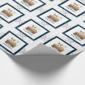 kerstfeest Pembroke Welsh Corgi (red1) Fun Cadeaupapier (Hoek)