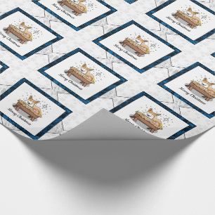 kerstfeest Pembroke Welsh Corgi (red1) Fun Cadeaupapier