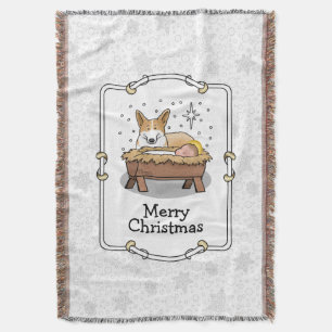 kerstfeest Pembroke Welsh Corgi (red1) Fun Deken