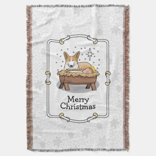 kerstfeest Pembroke Welsh Corgi (red1) Fun Deken (Voorkant Verticaal)