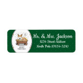 kerstfeest Pembroke Welsh Corgi (red1) Fun Etiket (Voorkant)