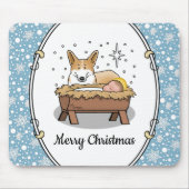 kerstfeest Pembroke Welsh Corgi (red1) Fun Muismat (Voorkant)