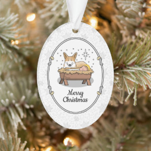 kerstfeest Pembroke Welsh Corgi (red1) Fun Ornament