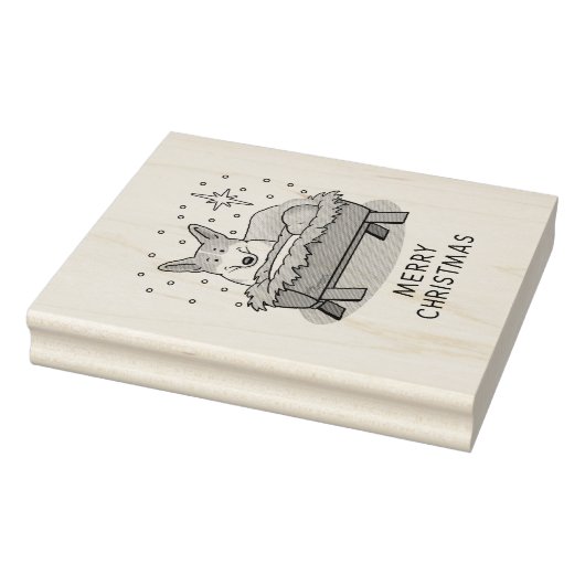 kerstfeest Pembroke Welsh Corgi (red1) Fun Rubberstempel (Stempel)