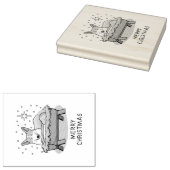 kerstfeest Pembroke Welsh Corgi (red1) Fun Rubberstempel (Gestempeld)