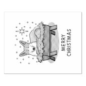 kerstfeest Pembroke Welsh Corgi (red1) Fun Rubberstempel (Afrduk)
