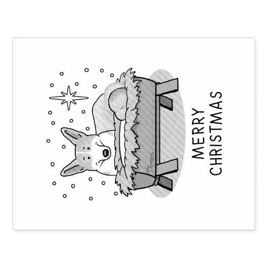 kerstfeest Pembroke Welsh Corgi (red1) Fun Rubberstempel (Afrduk)