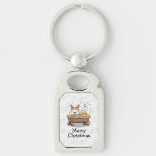 kerstfeest Pembroke Welsh Corgi (red1) Fun Sleutelhanger