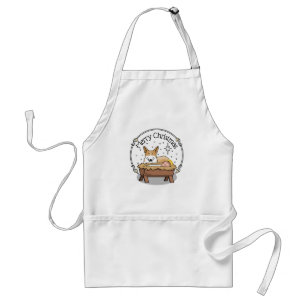 kerstfeest Pembroke Welsh Corgi (red1) Fun Standaard Schort