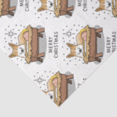 kerstfeest Pembroke Welsh Corgi (red1) Fun Tissuepapier (Detail)