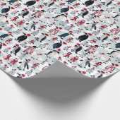 KERSTFEEST PENGUIN PARTY CADEAUPAPIER (Hoek)