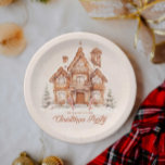 Kerstfeest peperkoek huis gepersonaliseerd papieren bordje<br><div class="desc">Christmas Party Gingerbread House gepersonaliseerde papieren borden zullen de toon zetten voor uw vakantie bash. Ontworpen met een prachtig peperkoek huis op een besneeuwde achtergrond. Overeenkomende objecten in onze</div>