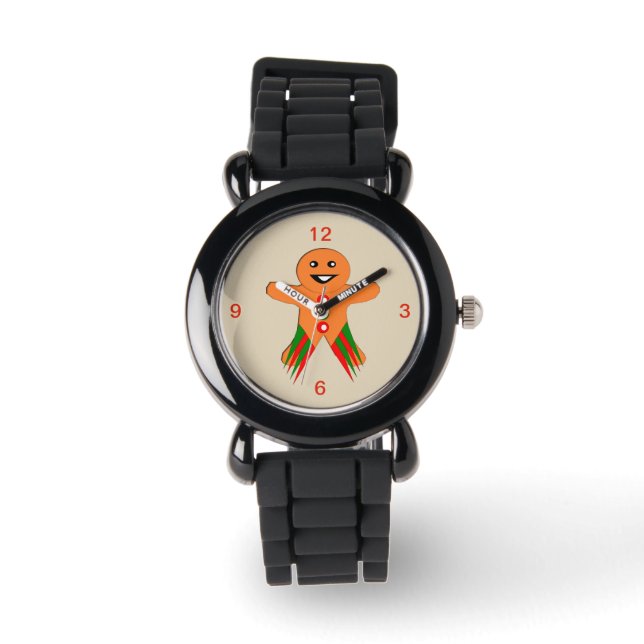 Kerstfeest peperkoek man Kinder horloge (Voorkant)