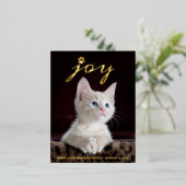 kerstfeest | Pet Photo Real Folie Feestdagen Briefkaart (Staand Voorkant)