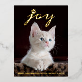 kerstfeest | Pet Photo Real Folie Feestdagen Briefkaart (Voorkant)