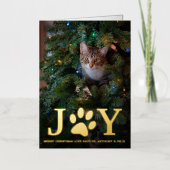 kerstfeest | Pet Photo Real Folie Feestdagenkaart (Voorkant)