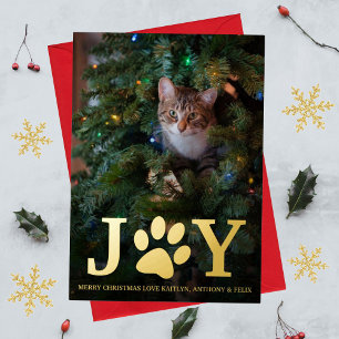 kerstfeest Pet Photo Real Folie Feestdagenkaart