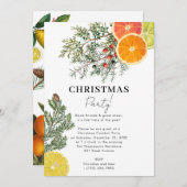 Kerstfeest Pijnbomen & Citroen Winter Botanisch Kaart (Voorkant / Achterkant)