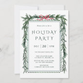 Kerstfeest Pine Garland Kaart (Voorkant)