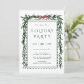 Kerstfeest Pine Garland Kaart (Staand voorkant)