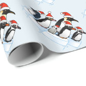 Kerstfeest Pinguïn Cadeaupapier (Rol Hoek)