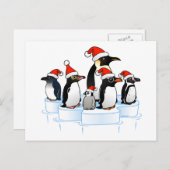 Kerstfeest Pinguïn Feestdagenkaart (Voorkant / Achterkant)