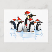 Kerstfeest Pinguïn Feestdagenkaart (Voorkant)