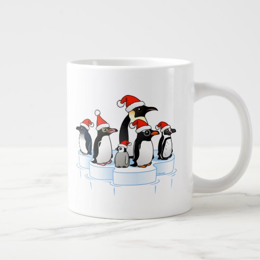 Kerstfeest Pinguïn Grote Koffiekop (Rechts)