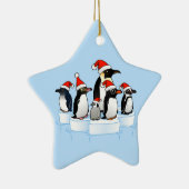 Kerstfeest Pinguïn Keramisch Ornament (Rechts)