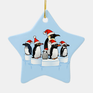 Kerstfeest Pinguïn Keramisch Ornament