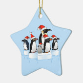 Kerstfeest Pinguïn Keramisch Ornament (Links)