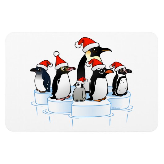 Kerstfeest Pinguïn Magneet (Horizontaal)