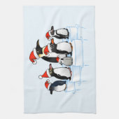 Kerstfeest Pinguïn Theedoek (Verticaal)