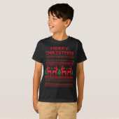 KERSTFEEST PIXEL ART STIJL T-Shirt (Voorkant volledig)