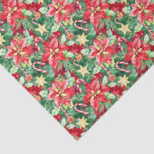 Kerstfeest Poinsettia Bloemen Tissuepapier (Detail)