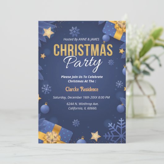 Kerstfeest Poster Sjabloon Kaart (Staand voorkant)