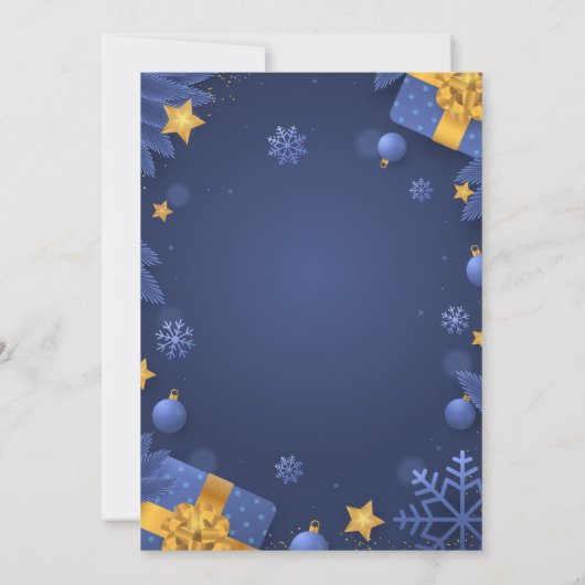 Kerstfeest Poster Sjabloon Kaart (Achterkant)