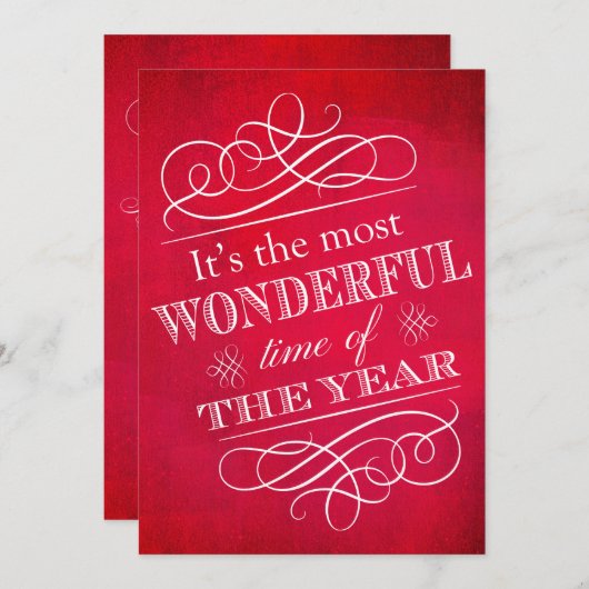 Kerstfeest Prachtige tijd van het jaar Kaart (Voorkant / Achterkant)