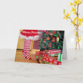 KERSTFEEST PRETTIG KERSTFEEST KAART (Gele Bloem)