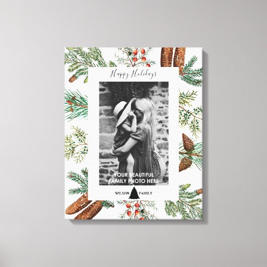 Kerstfeest Prettige feestdagen serie Foto Canvas Afdruk (Voorkant)