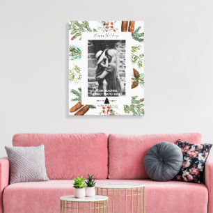 Kerstfeest Prettige feestdagen serie Foto Canvas Afdruk