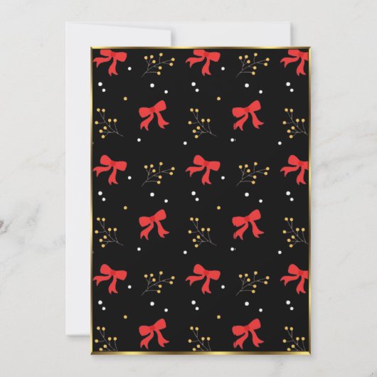 Kerstfeest Red Black Uitnodiging (Achterkant)