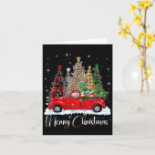  kerstfeest Red Truck Old Fashioned Ch Kaart (Gele Bloem)