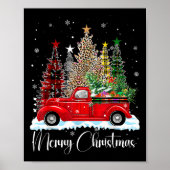  kerstfeest Red Truck Old Fashioned Ch Poster (Voorkant)